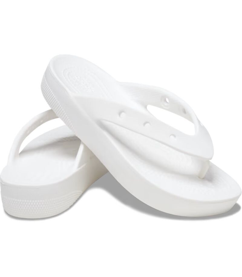 white crocs flip-flops